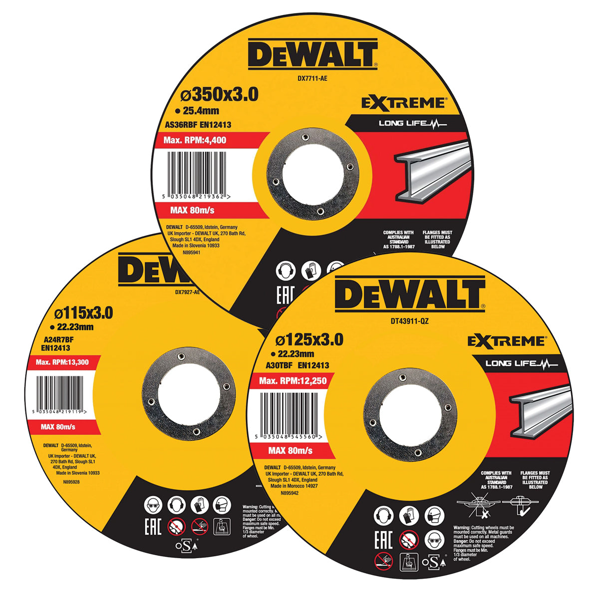 Disco abrasivi Extreme taglio METALLO - DEPRESSO - DeWALT Disco abrasivi Extreme taglio METALLO - DEPRESSO - DeWALT